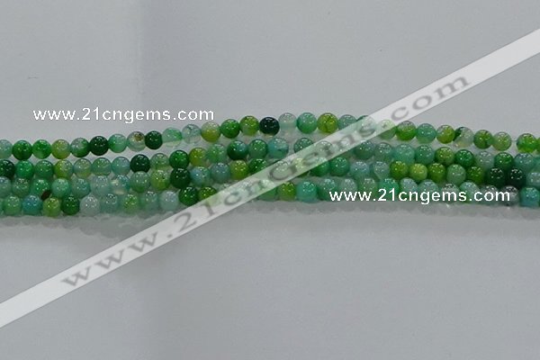 CAA1065 15.5 inches 4mm round dragon veins agate beads wholesale