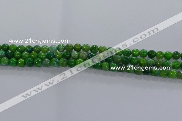 CAA1066 15.5 inches 6mm round dragon veins agate beads wholesale