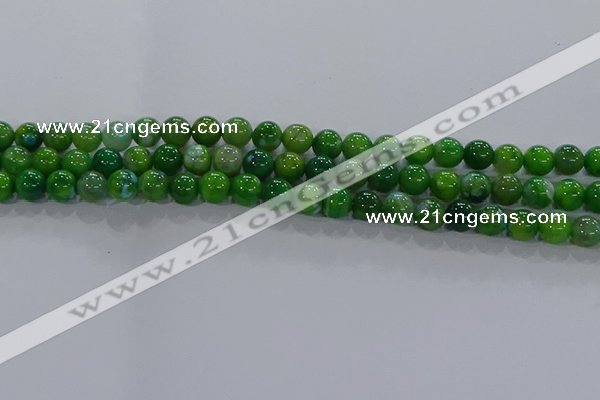 CAA1067 15.5 inches 8mm round dragon veins agate beads wholesale