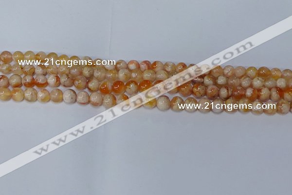 CAA1071 15.5 inches 6mm round sakura agate gemstone beads