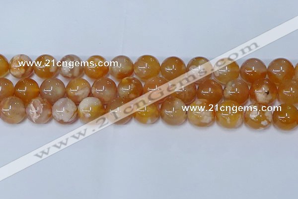 CAA1075 15.5 inches 14mm round sakura agate gemstone beads