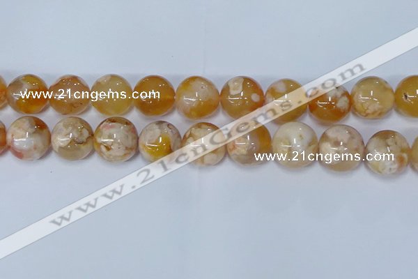 CAA1076 15.5 inches 16mm round sakura agate gemstone beads