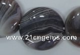 CAA108 15.5 inches 35mm coin botswana agate gemstone beads