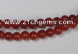 CAA110 15.5 inches 5mm round red agate gemstone beads wholesale