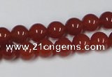 CAA111 15.5 inches 8mm round red agate gemstone beads wholesale