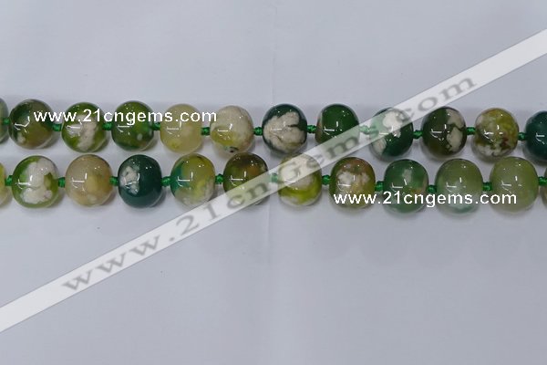 CAA1110 15.5 inches 15*18mm rondelle sakura agate gemstone beads