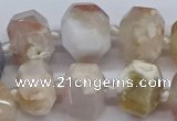 CAA1116 15.5 inches 13*18mm - 15*20mm faceted nuggets sakura agate beads