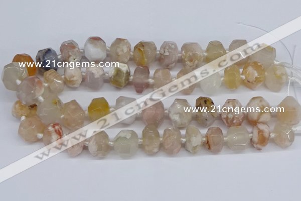 CAA1116 15.5 inches 13*18mm - 15*20mm faceted nuggets sakura agate beads