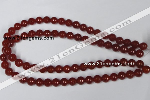 CAA112 15.5 inches 10mm round red agate gemstone beads wholesale