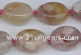 CAA1120 15.5 inches 15*20mm nuggets sakura agate gemstone beads