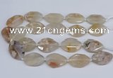 CAA1122 15.5 inches 22*30mm - 25*35mm faceted freeform sakura agate beads