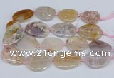 CAA1124 15.5 inches 25*35mm - 30*40mm freeform sakura agate beads