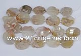 CAA1127 15.5 inches 25*35mm - 35*45mm freeform sakura agate beads