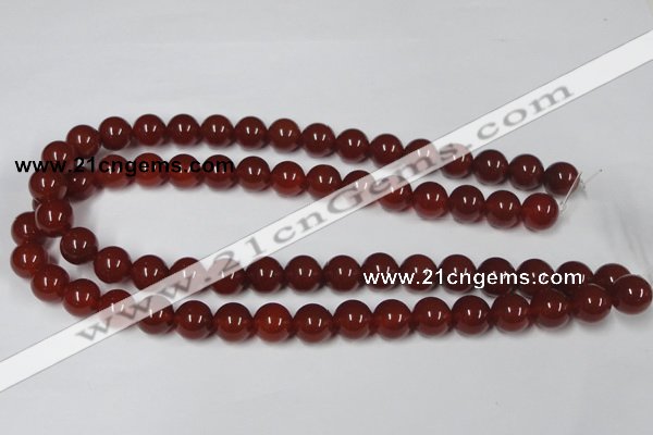 CAA113 15.5 inches 12mm round red agate gemstone beads wholesale