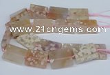 CAA1131 15.5 inches 30*40mm rectangle sakura agate gemstone beads