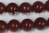 CAA114 15.5 inches 14mm round red agate gemstone beads wholesale