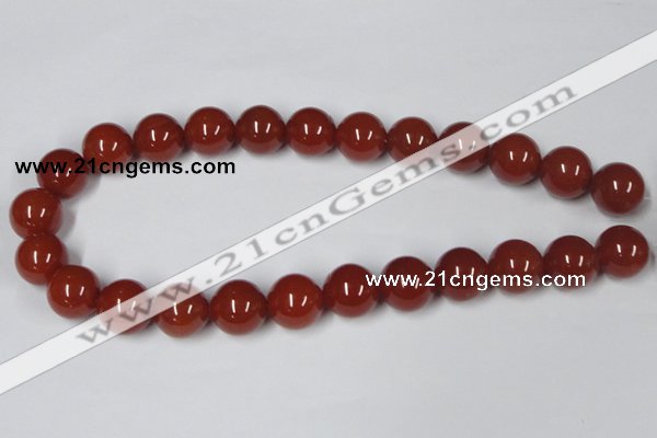 CAA115 15.5 inches 16mm round red agate gemstone beads wholesale