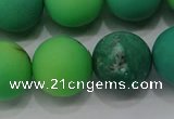 CAA1153 15.5 inches 10mm round matte grass agate beads wholesale