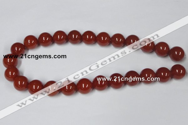 CAA116 15.5 inches 18mm round red agate gemstone beads wholesale