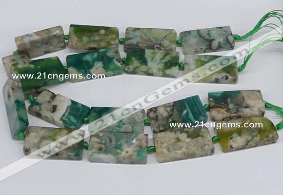 CAA1169 15.5 inches 22*40mm rectangle sakura agate gemstone beads