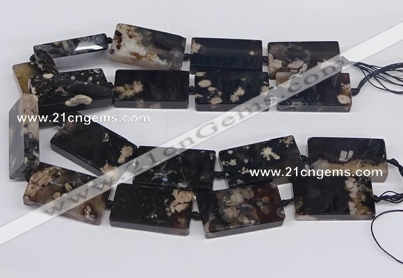 CAA1170 15.5 inches 22*40mm rectangle sakura agate gemstone beads