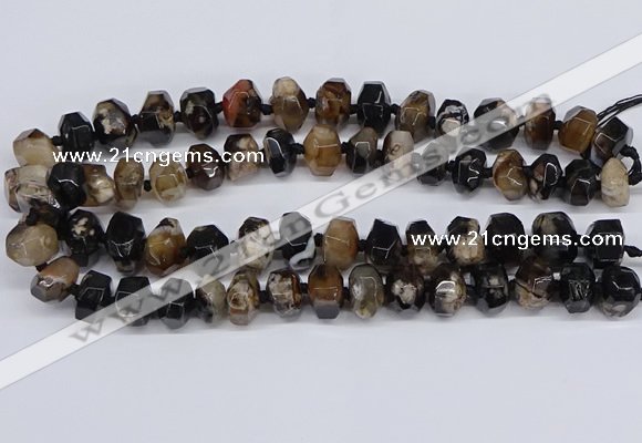 CAA1196 15.5 inches 10*14mm - 12*16mm faceted nuggets sakura agate beads