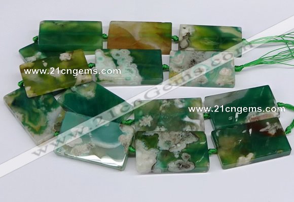 CAA1203 15.5 inches 30*50mm rectangle sakura agate beads