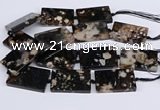 CAA1204 15.5 inches 30*50mm rectangle sakura agate beads