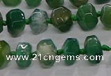 CAA1207 15.5 inches 8*12mm - 10*14mm faceted nuggets sakura agate beads