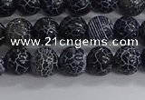 CAA1210 15.5 inches 6mm round frosted agate beads wholesale