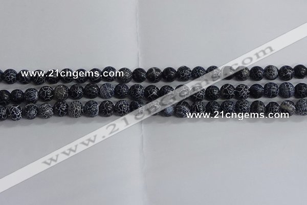 CAA1210 15.5 inches 6mm round frosted agate beads wholesale