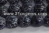 CAA1212 15.5 inches 10mm round frosted agate beads wholesale