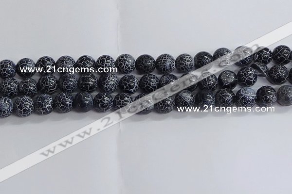 CAA1212 15.5 inches 10mm round frosted agate beads wholesale