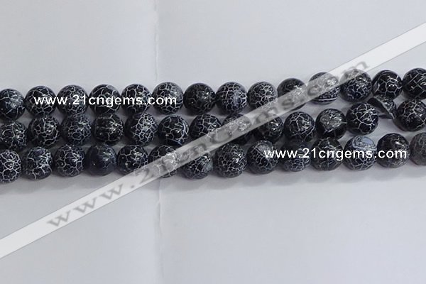 CAA1213 15.5 inches 12mm round frosted agate beads wholesale