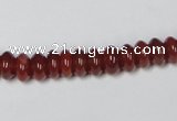 CAA122 15.5 inches 5*8mm rondelle red agate gemstone beads