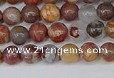 CAA1221 15.5 inches 6mm round gold mountain agate beads