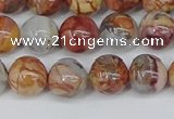 CAA1222 15.5 inches 8mm round gold mountain agate beads