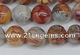 CAA1223 15.5 inches 10mm round gold mountain agate beads