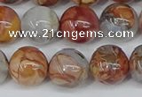 CAA1224 15.5 inches 12mm round gold mountain agate beads