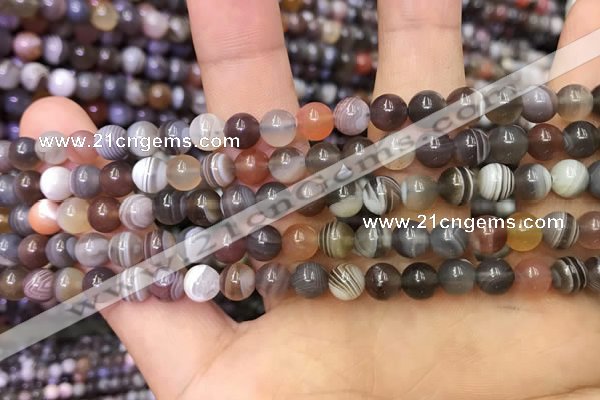 CAA1251 15.5 inches 6mm round Botswana agate beads wholesale