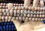 CAA1293 15.5 inches 8mm round matte plated druzy agate beads