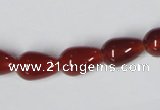 CAA131 15.5 inches 9*14mm teardrop red agate gemstone beads