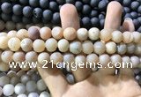 CAA1312 15.5 inches 10mm round matte plated druzy agate beads