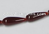 CAA133 15.5 inches 8*22mm teardrop red agate gemstone beads