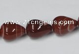 CAA135 15.5 inches 8*16mm teardrop red agate gemstone beads