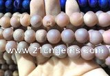 CAA1373 15.5 inches 16mm round matte plated druzy agate beads