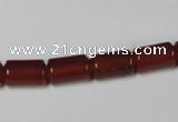 CAA138 15.5 inches 7*12mm column red agate gemstone beads