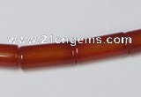 CAA140 15.5 inches 8*18mm column red agate gemstone beads