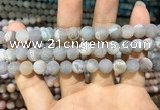 CAA1402 15.5 inches 8mm round matte druzy agate beads