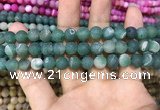 CAA1409 15.5 inches 8mm round matte druzy agate beads